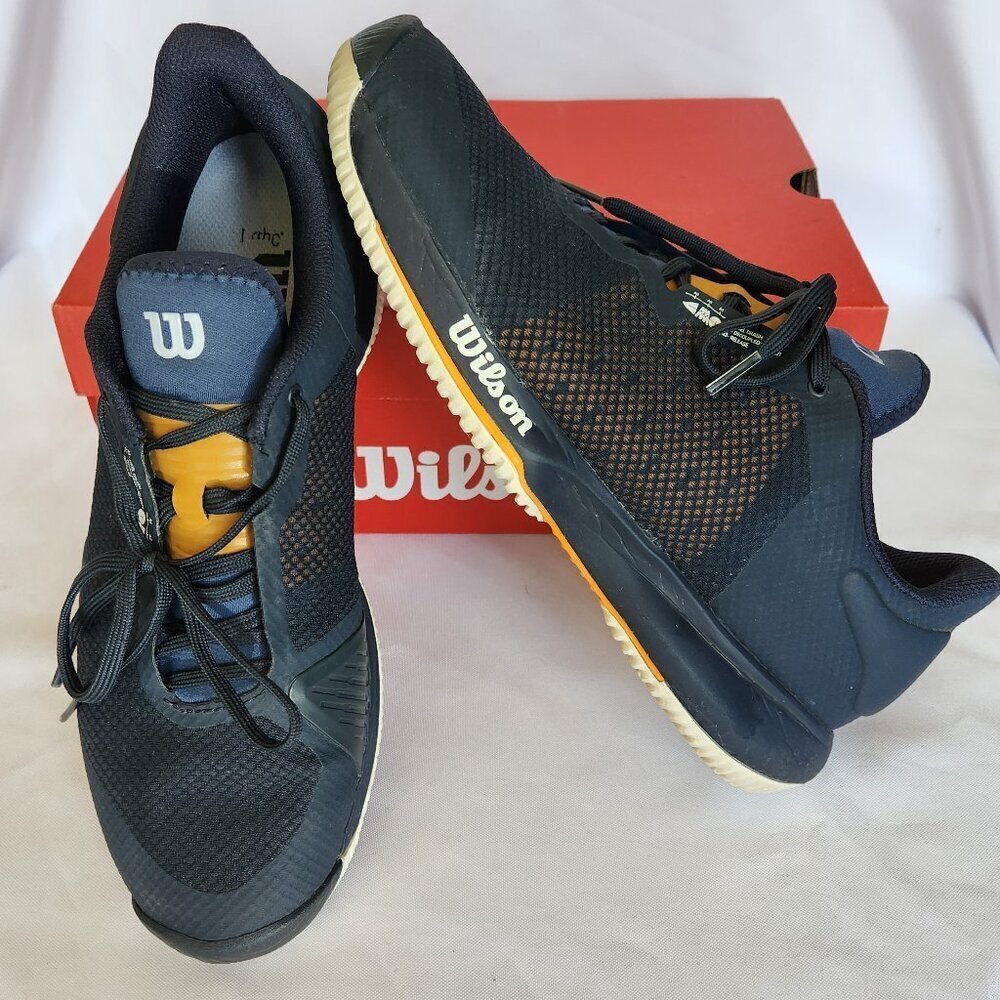 Men's WILSON Kaos Swift Tennis Shoe - Blue/Orange - M9/W10.5